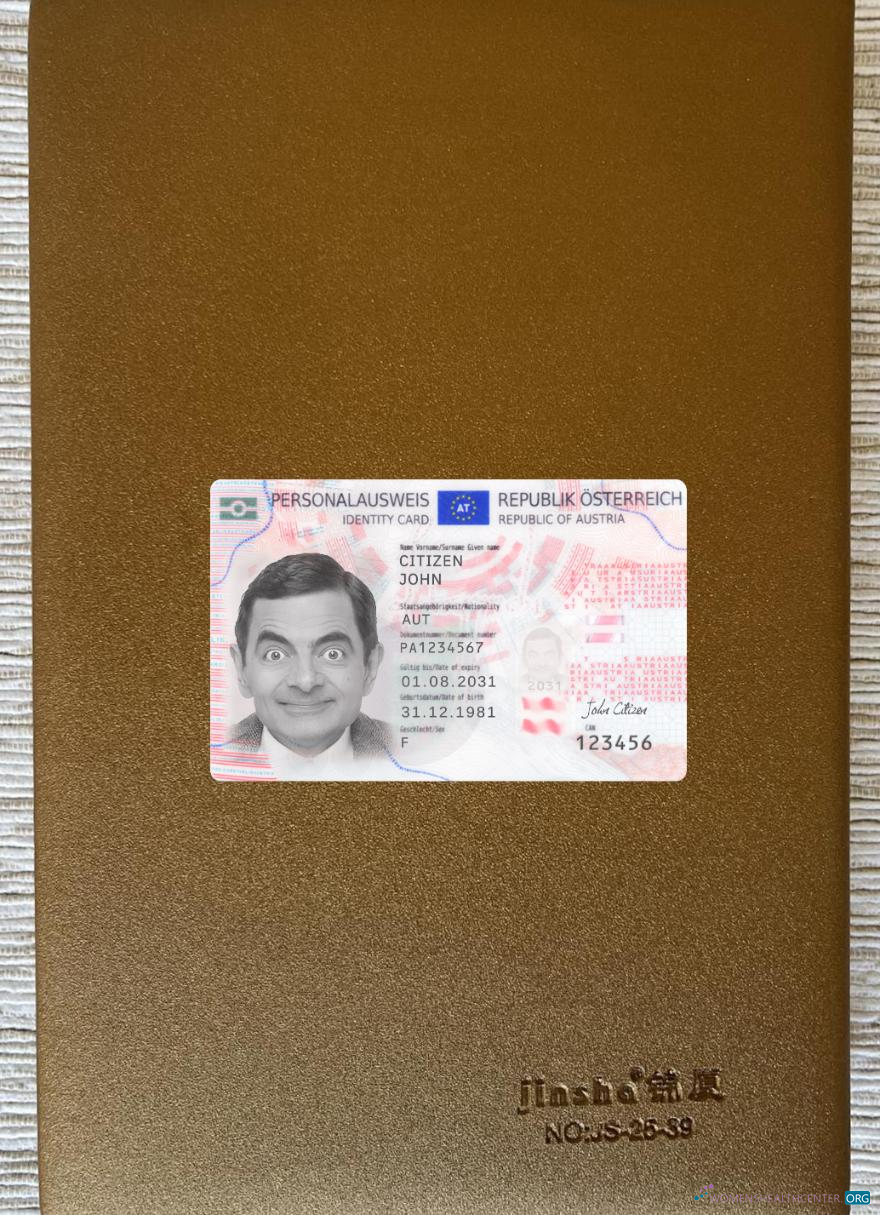 Download Austria ID 2021 present photolook front Photoshop template